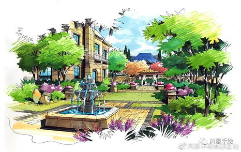 精選65張園林景觀手繪作品 考研園林景觀設計收藏圖集